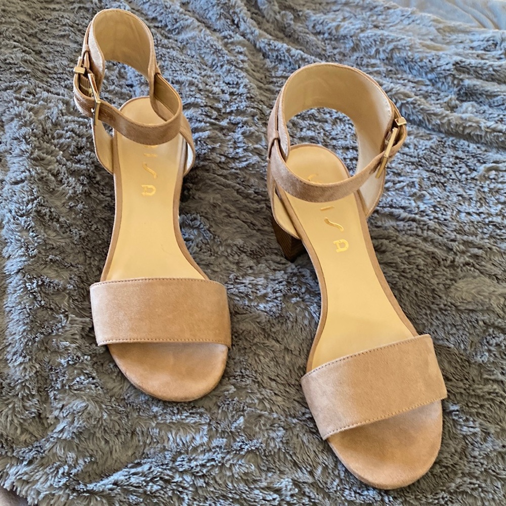 2” Stacked Heel Ankle Strap Sandals